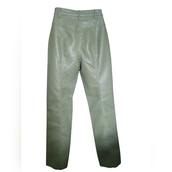 NEW Aritzia Wilfred REBEL pants Bitter Sage Vegan Leather Limited Edition Color - Picture 3 of 8